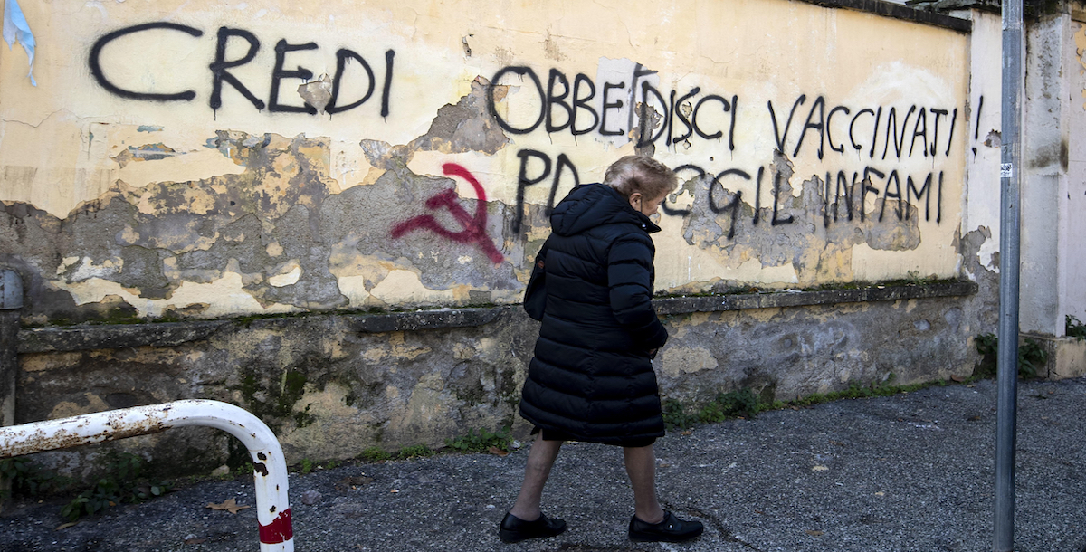 Garbatella, Roma, 21 dicembre 2021. (Ansa/Massimo Percossi)
